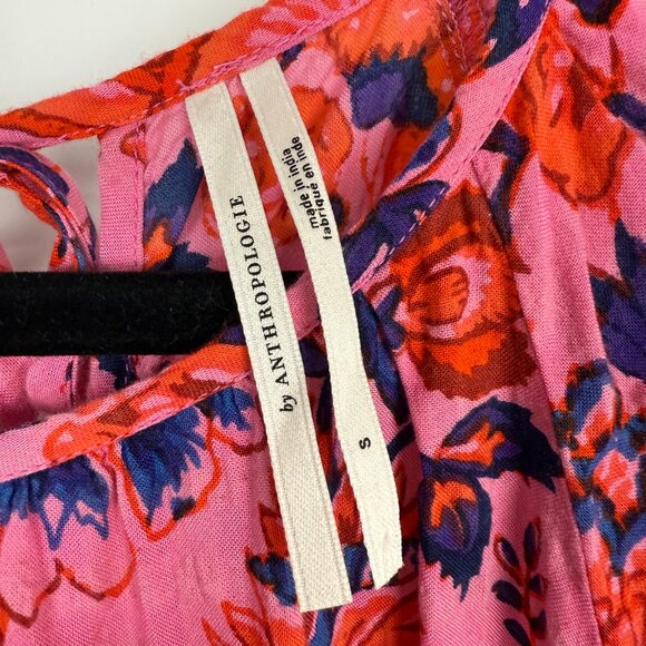 by Anthropologie Mabel Tiered A-line Mini Dress Mixed Floral Prints Small - Picture 9 of 12